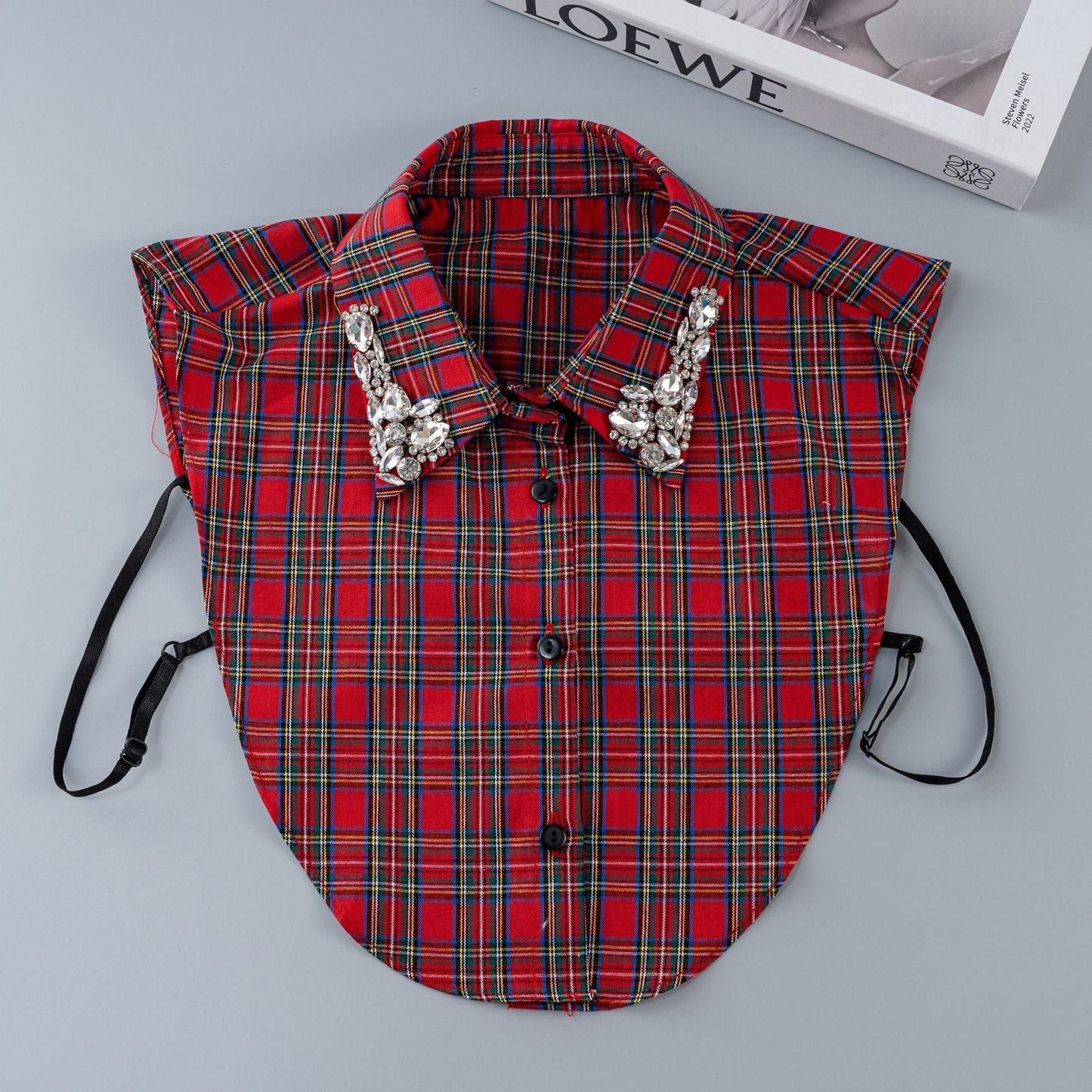 ✨Plaid Rhinestone Detachable Collar-- No More Ugly Sweaters!
