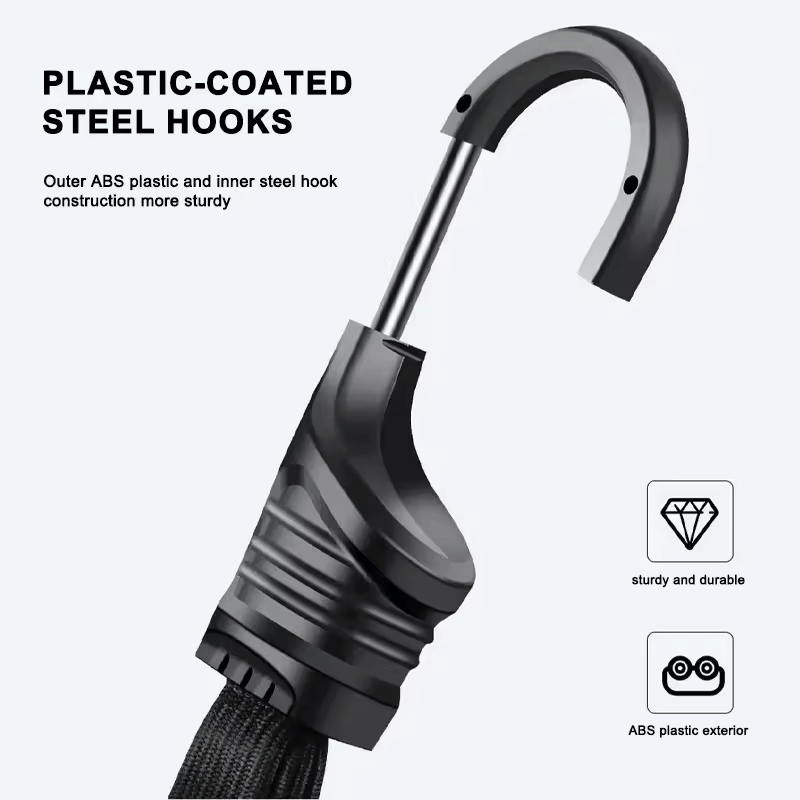 Motorcycle Elastic Hook & Mesh Helmet Carrier - Durable Gear Transport for Everyday Travel