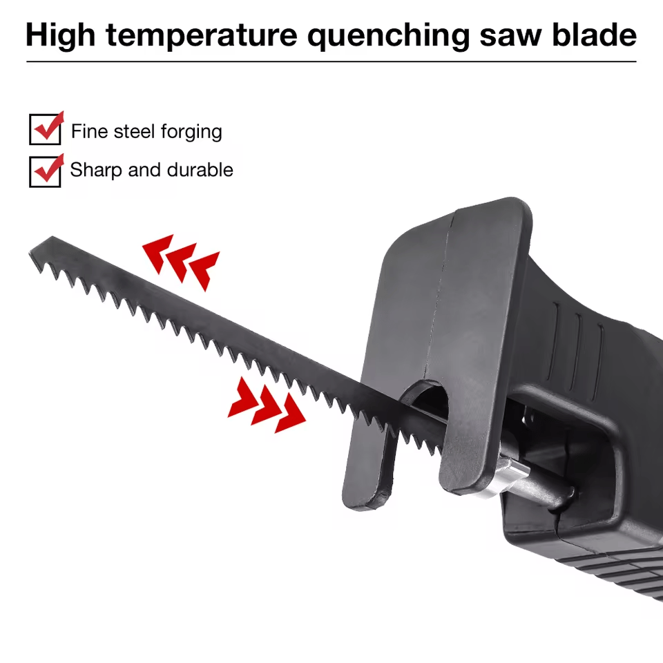 Portable Reciprocating Saw Adapter for Electric Drill - 3pcs Wood Cutting Blades - DIY Woodworking Tool