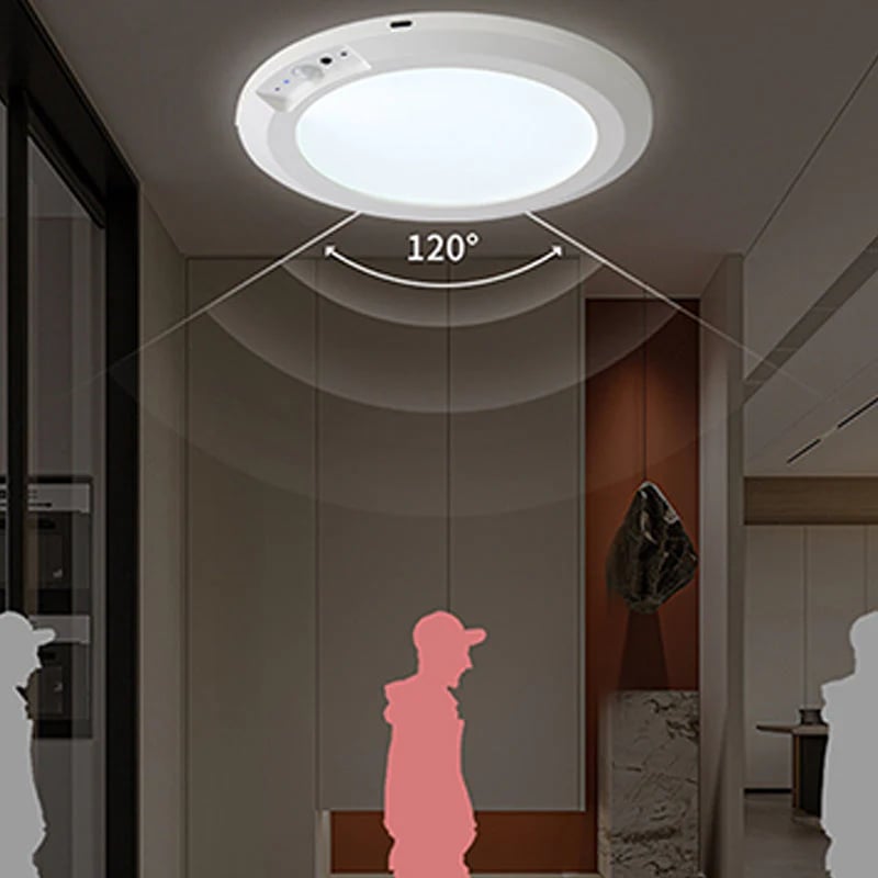 💡Rechargeable Motion Sensor Ceiling Light with Remote - Magnetic Wireless Ceiling Light Battery Powered