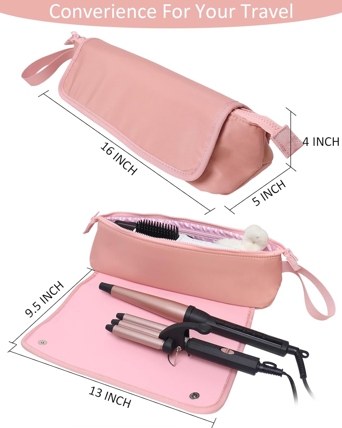 Hair Tools Travel Bag and Heat Resistant Mat