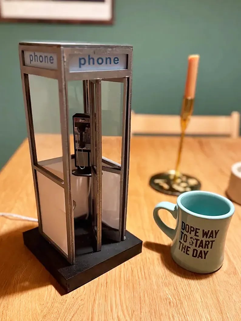 🔥Hot Sale 49% OFF - ☎️Retro Vintage Tall PhoneBooth Lamp