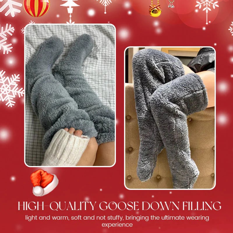 🏆Flash Sale⚡🏆#1 Best Seller ⏰ 💕Comfort Plush Fleece Knee Socks For Christmas❄️🎅