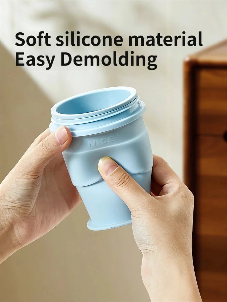 🧊 2-in-1 Ice Ball Maker Bottle(2PCS) – Foldable, Press-to-Release, Portable Summer Drink Cup ❄️