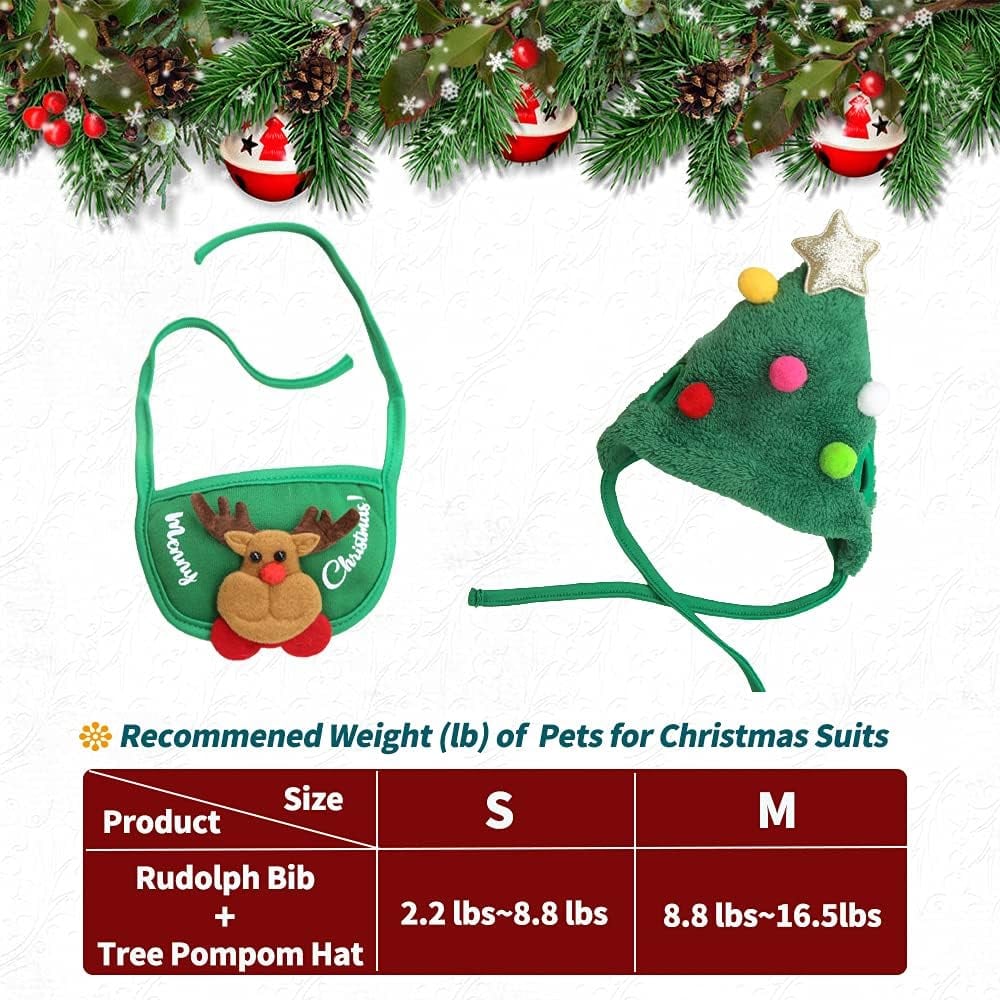 🎅🎄Cute Christmas Tree Hat with Pom-Poms