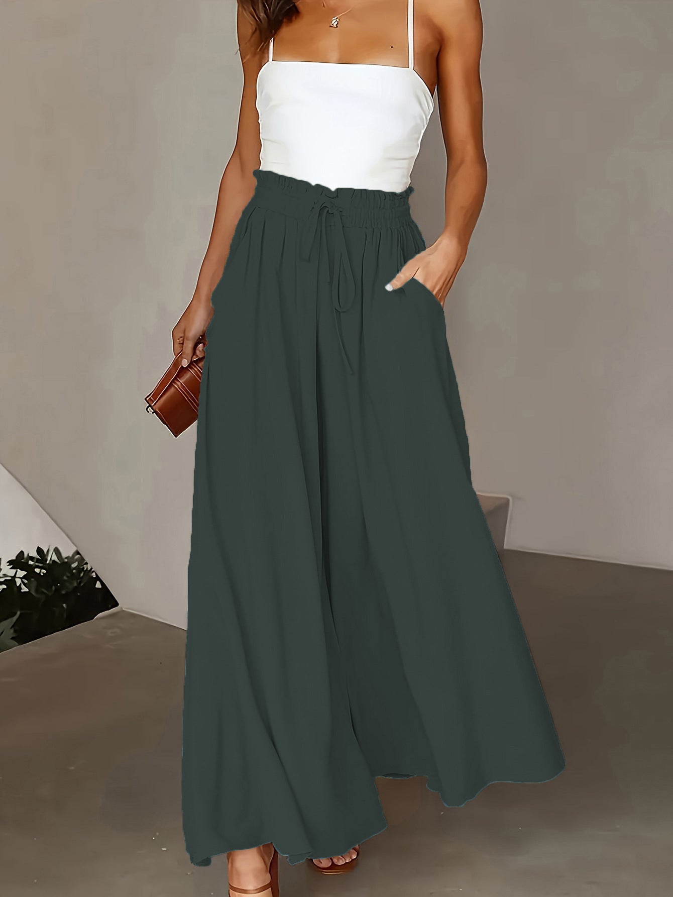 45% Off Women's High-Waisted Wide-Leg Pants