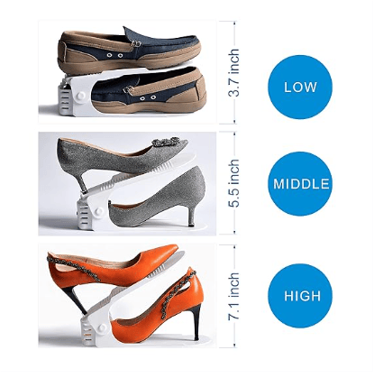 👟Adjustable Double Layer Stack Shoe Holder ,Transform Your Closet!