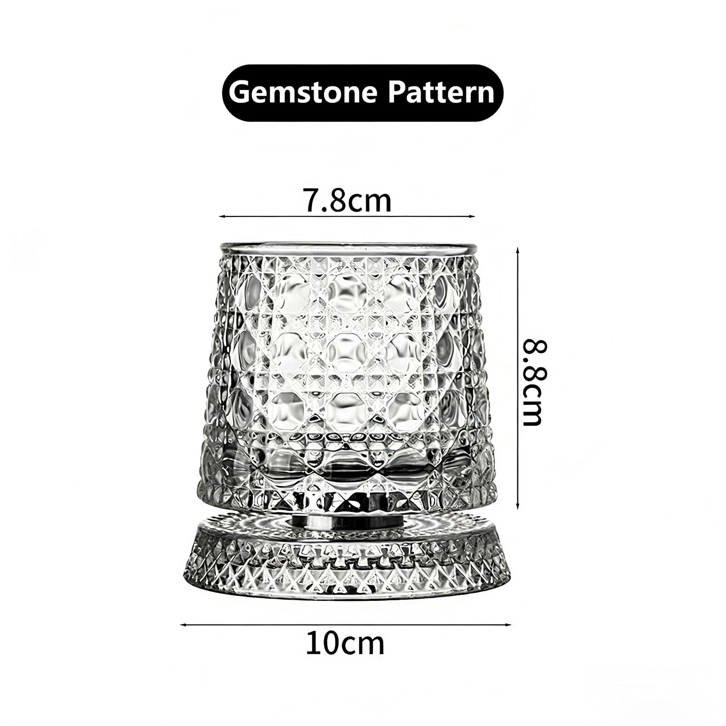 🔥Luxury 360° Spinning Crystal Glass