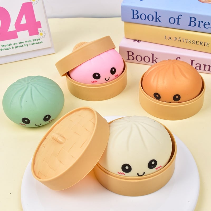 🍔💕Glitter Squishy Bun - Squeeze Away Stress for Instant Calm & Focus