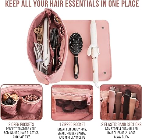 Hair Tools Travel Bag and Heat Resistant Mat