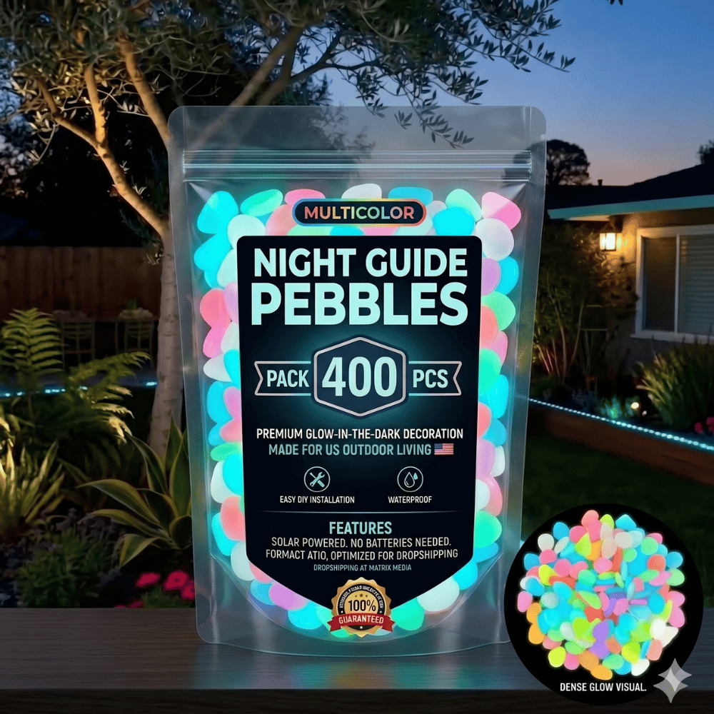 🌈Colorful Glow-in-the-Dark Garden Stones