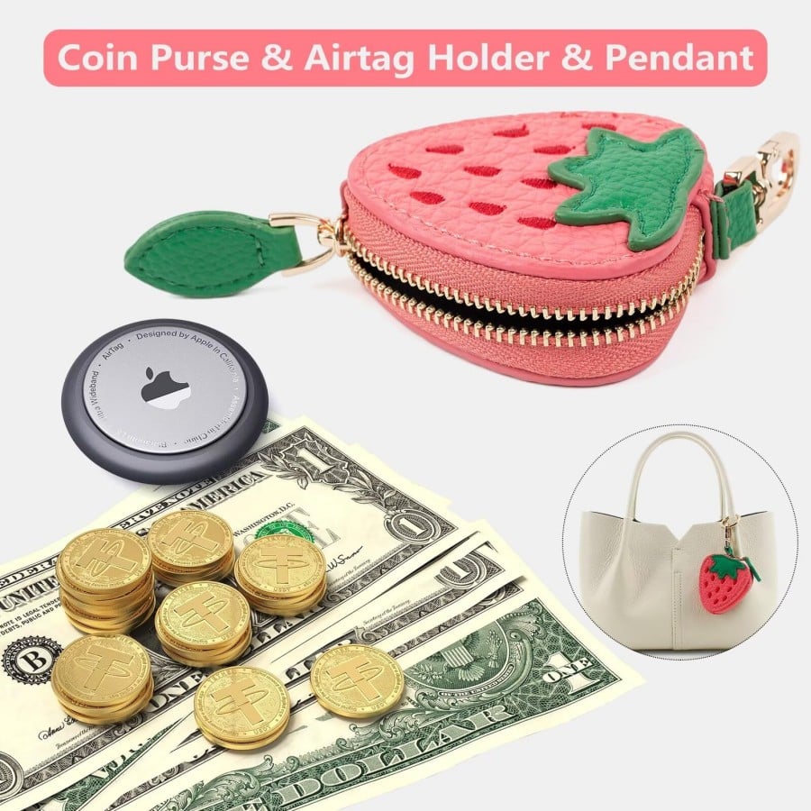 🍊Cute Fruit Coin Purse Bag Charm Airtag Accessories