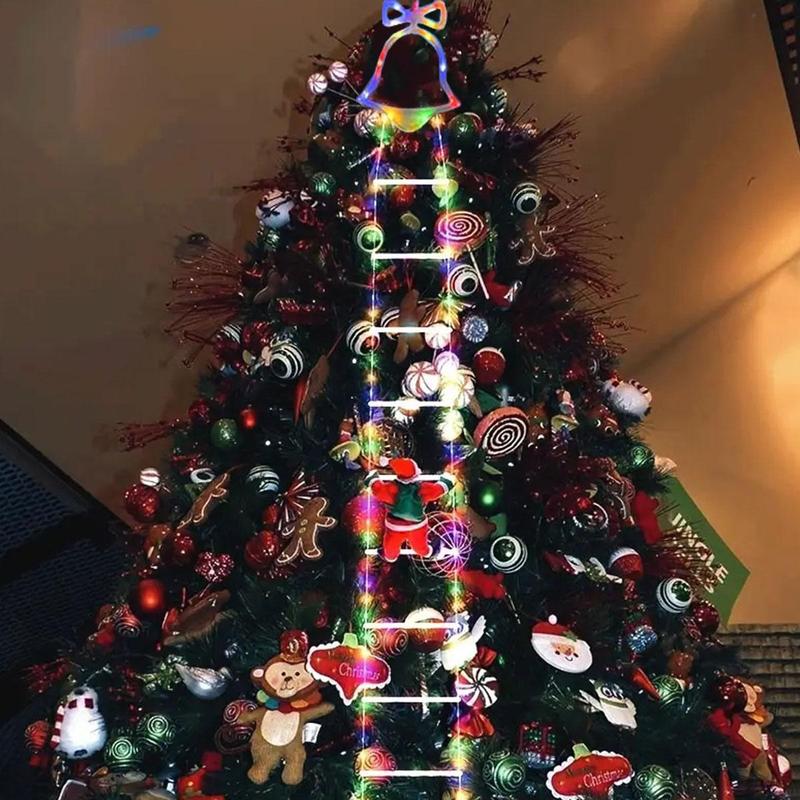 🔥This week's hot sale🔥christmas decorative ladder lights with santa claus