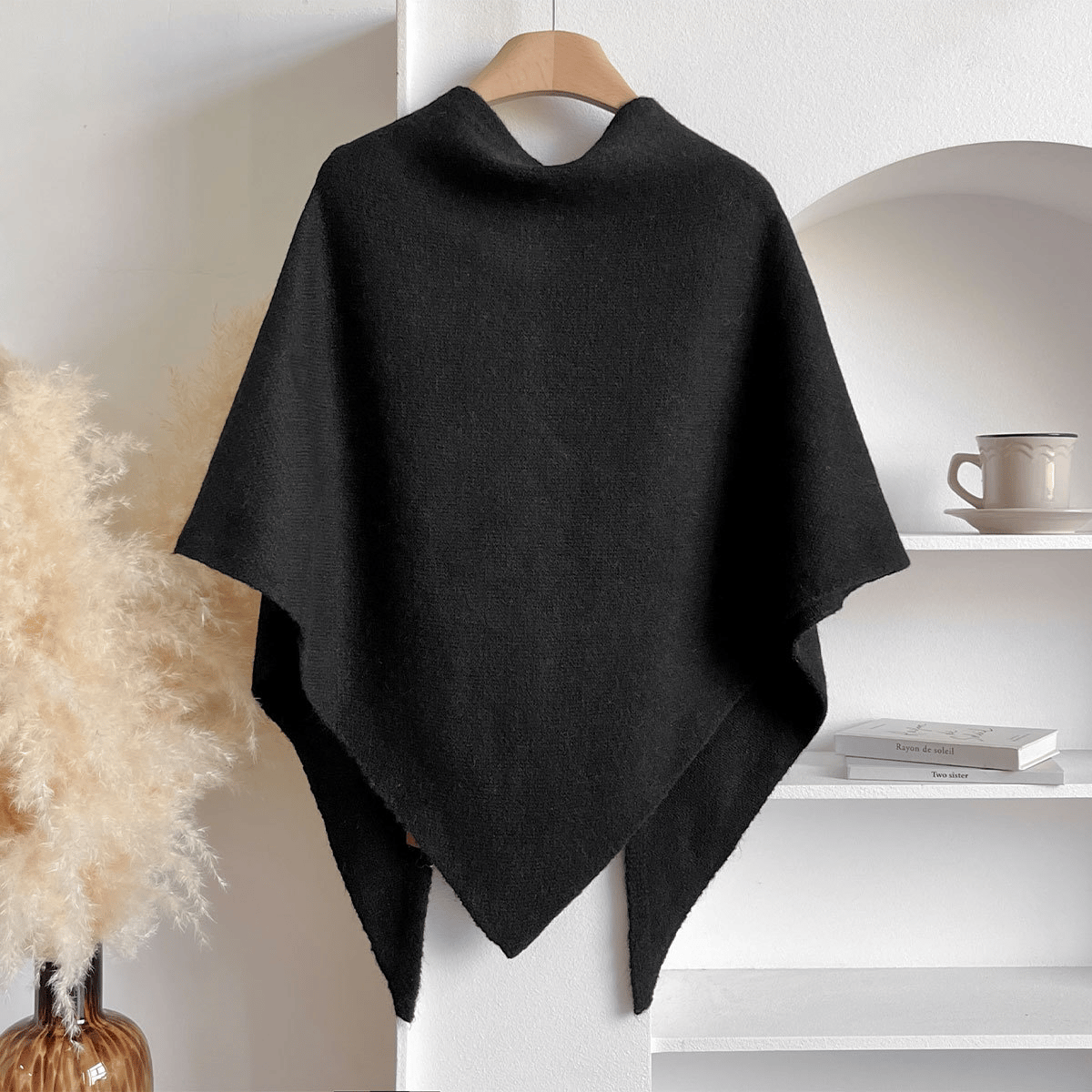 🏆Flash Sale⚡ 50K+ 💕Women's Solid Color Wool Blend Shawl☁️