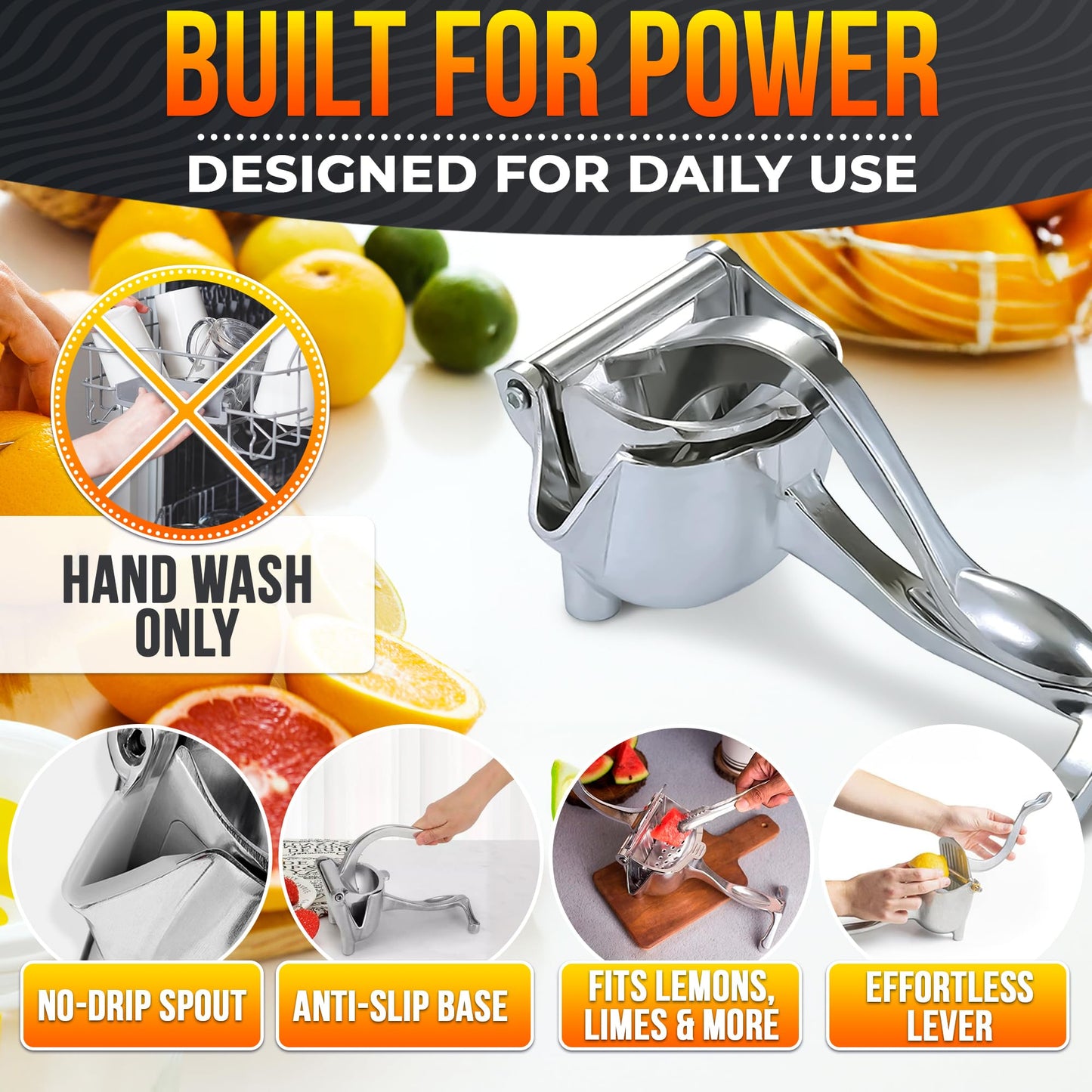 🍊Kitchen Essential: Multi-Fruit Hand Juicer Squeezer 🌟