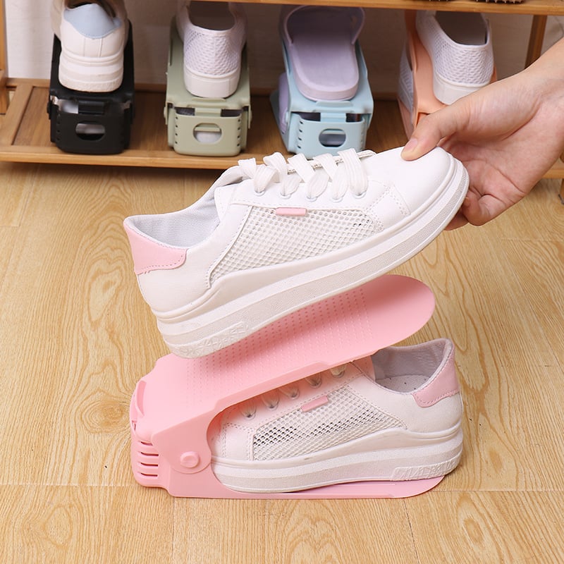 👟Adjustable Double Layer Stack Shoe Holder ,Transform Your Closet!