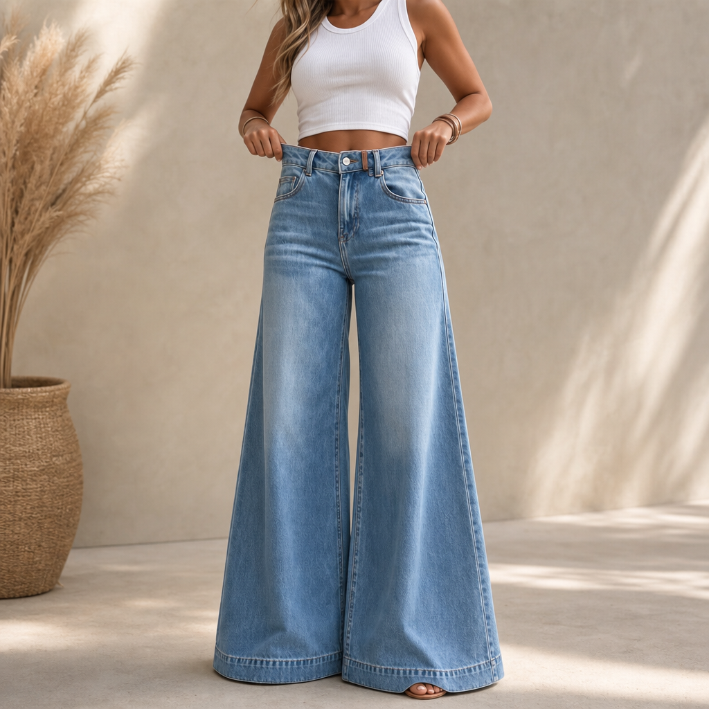 High-Rise Extra-Wide-Leg Jeans