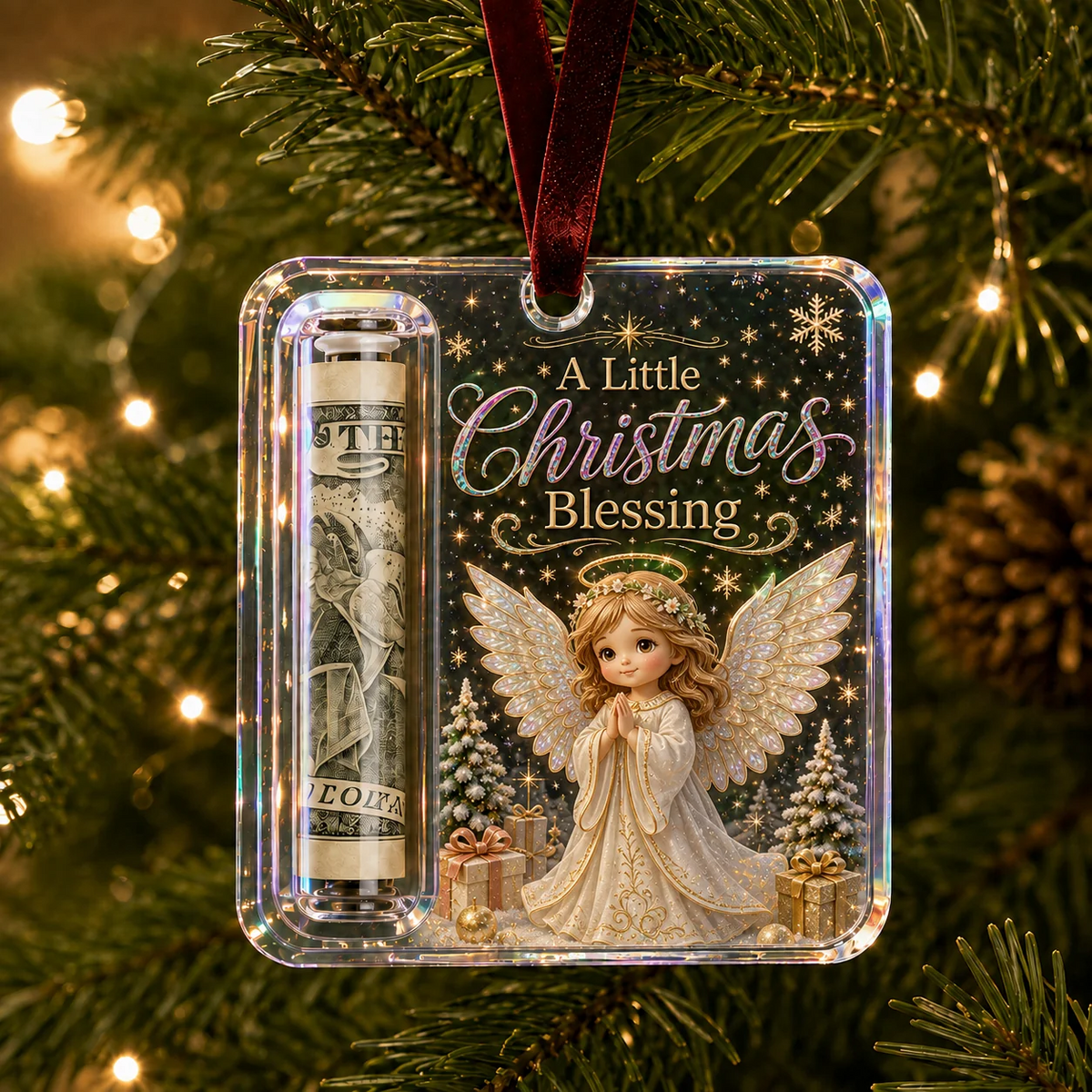 🔥🎄Christmas Cash Gift Ornament- Make Cash Feel Like A Real Christmas Gift💵