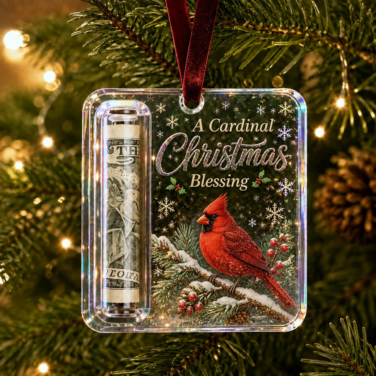 🔥🎄Christmas Cash Gift Ornament- Make Cash Feel Like A Real Christmas Gift💵