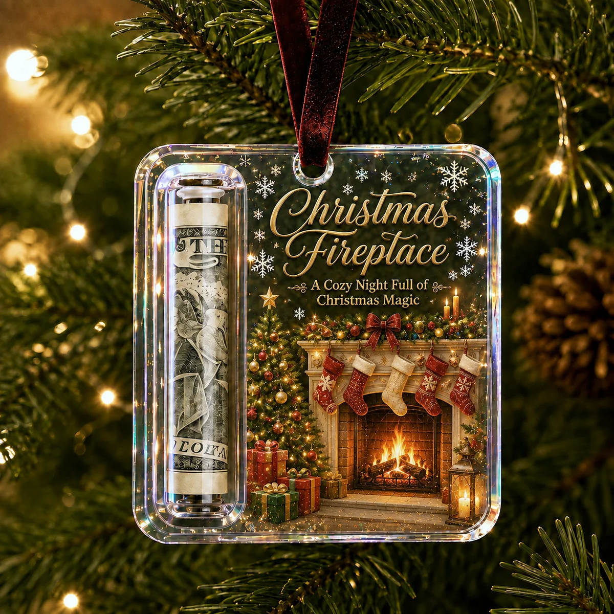 🔥🎄Christmas Cash Gift Ornament- Make Cash Feel Like A Real Christmas Gift💵