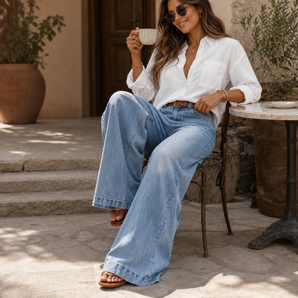 High-Rise Extra-Wide-Leg Jeans