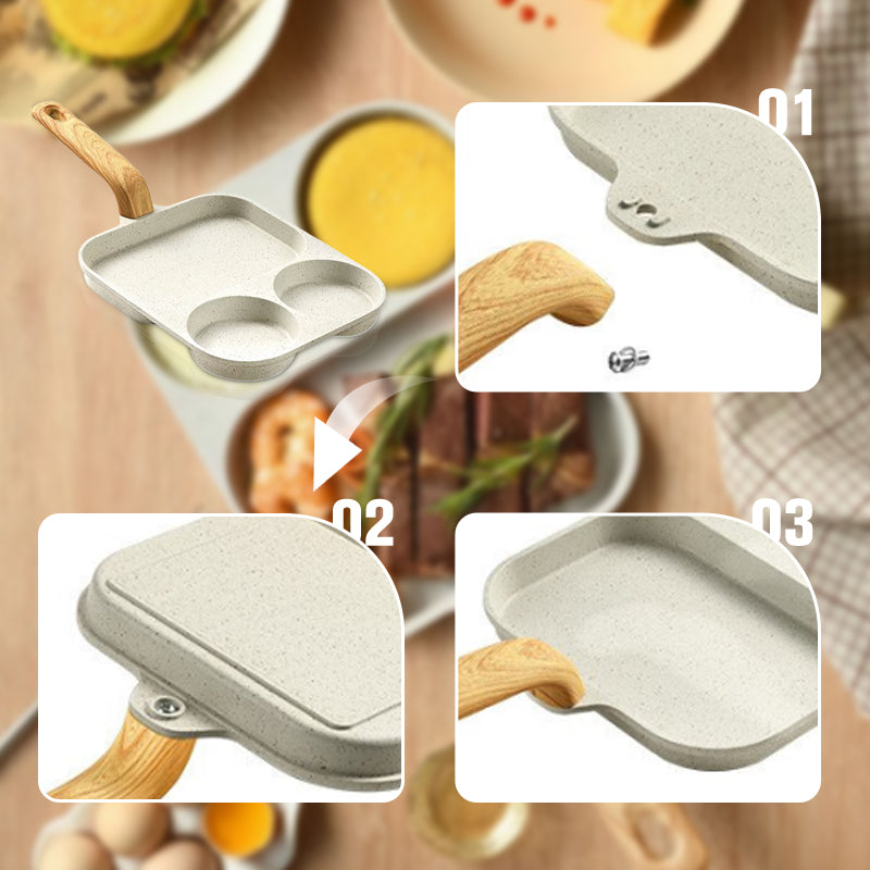 ⏰3-In-1 Split Non-Stick Pan