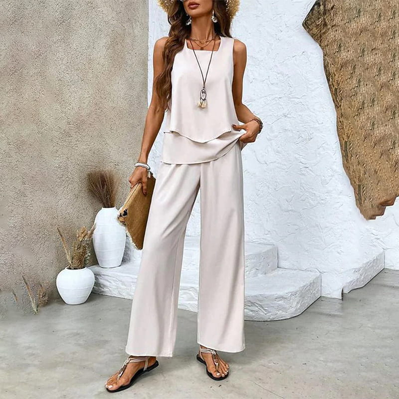 🌺Women's Trendy Print 2 Piece Outfits Sleeveless Top & Pants