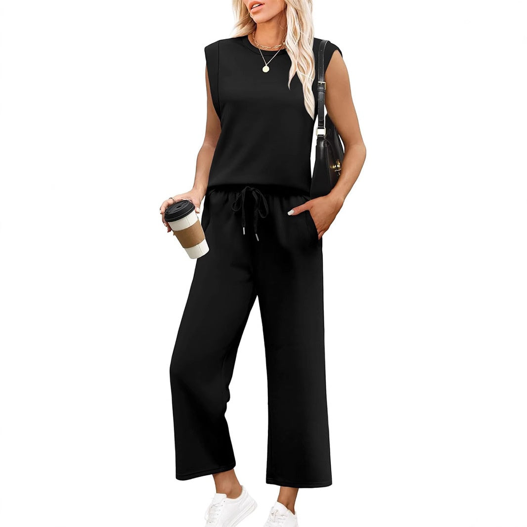 💕 Hot Sale 🔥New Women's  Sleeveless Top & Wide-Leg Pants 2-Piece Set