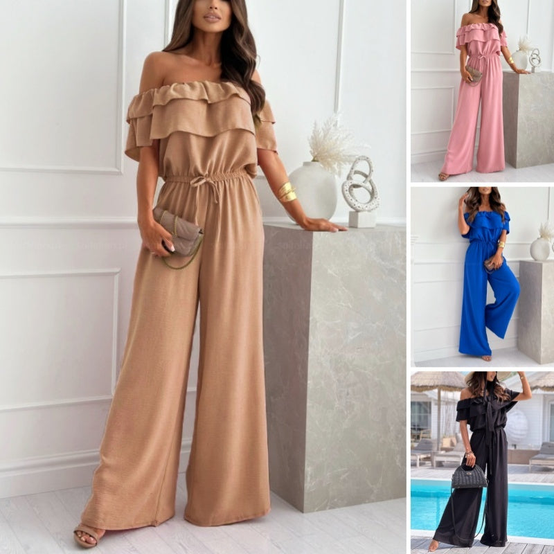 🌺 Women’s Off - Shoulder Ruffle Jumpsuit