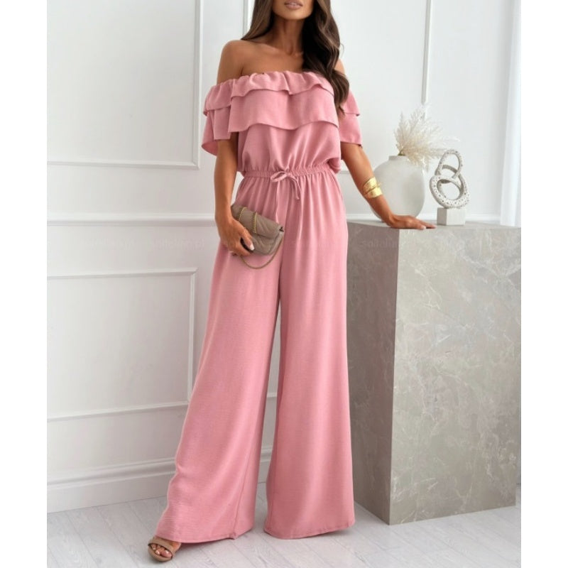 🌺 Women’s Off - Shoulder Ruffle Jumpsuit