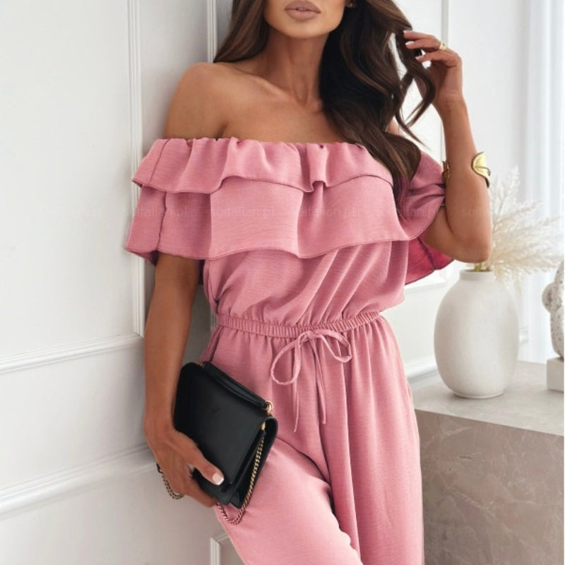 🌺 Women’s Off - Shoulder Ruffle Jumpsuit