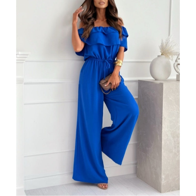🌺 Women’s Off - Shoulder Ruffle Jumpsuit