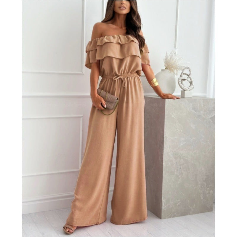 🌺 Women’s Off - Shoulder Ruffle Jumpsuit