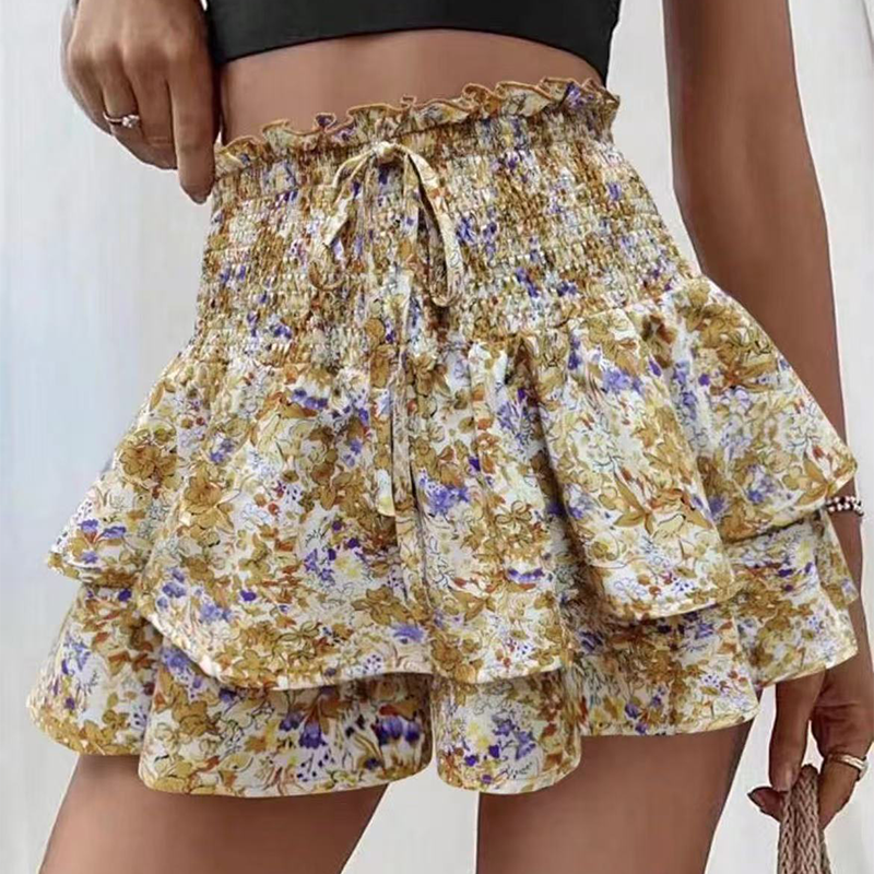 😍💕Lightweight Slimming Floral Ruffle Tiered Skirt✨