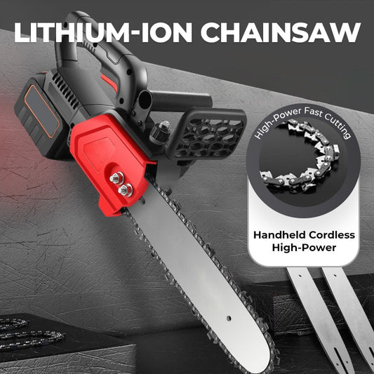 💞50K+ SOLD!🔥⚡Cordless High‑Power Lithium Chainsaw – Brushless motor, fast cutting & long runtime. Lightweight, safety switch & gift toolkit included. Prune with ease. 🌲🔋