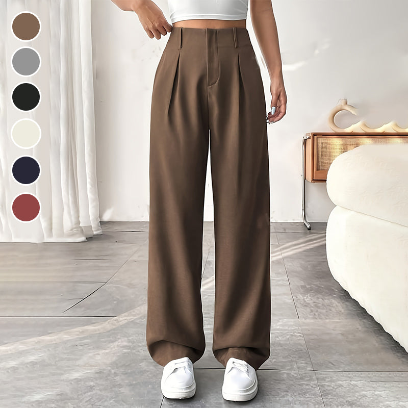 🏆💝New Style✨Women's High Waisted Straight Leg Work Trousers , Smart & Casual Look for Office and Beyond