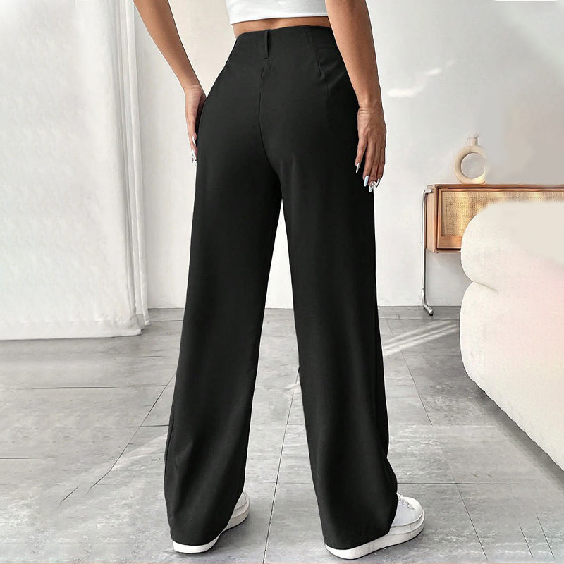 🏆💝New Style✨Women's High Waisted Straight Leg Work Trousers , Smart & Casual Look for Office and Beyond