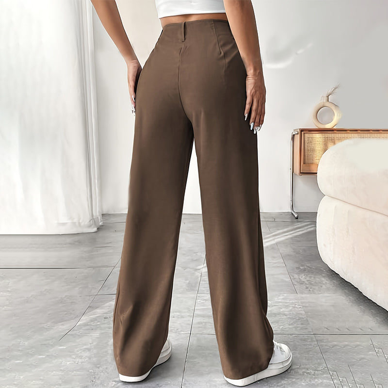 🏆💝New Style✨Women's High Waisted Straight Leg Work Trousers , Smart & Casual Look for Office and Beyond