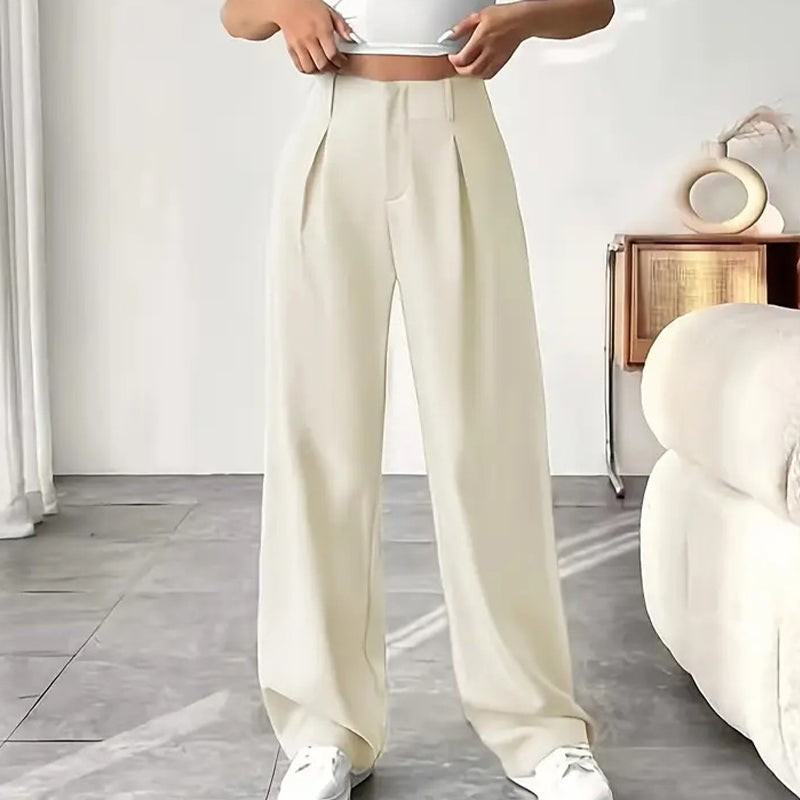🏆💝New Style✨Women's High Waisted Straight Leg Work Trousers , Smart & Casual Look for Office and Beyond