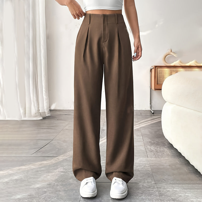 🏆💝New Style✨Women's High Waisted Straight Leg Work Trousers , Smart & Casual Look for Office and Beyond