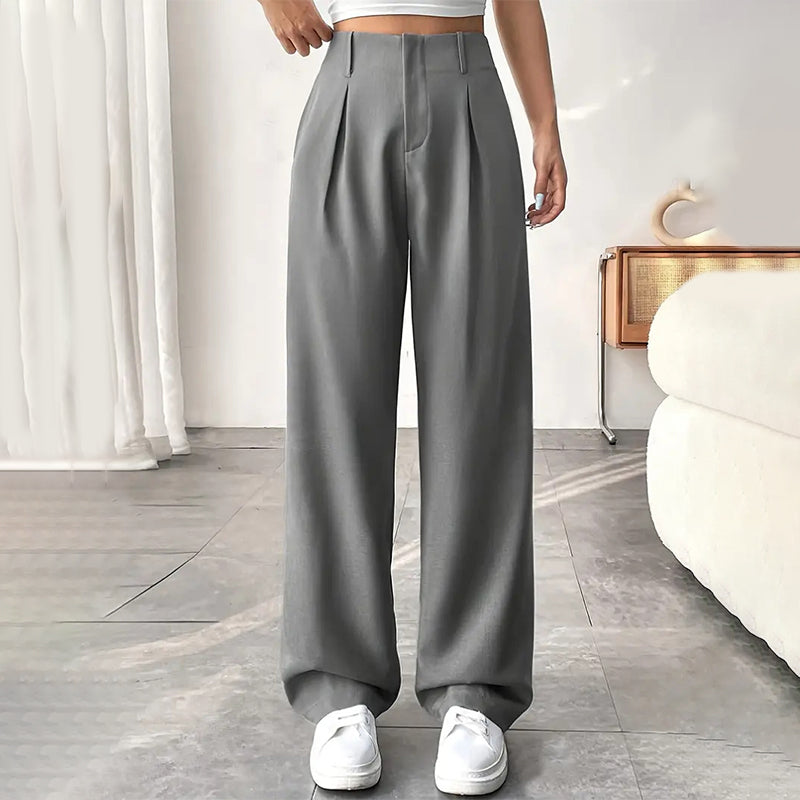 🏆💝New Style✨Women's High Waisted Straight Leg Work Trousers , Smart & Casual Look for Office and Beyond