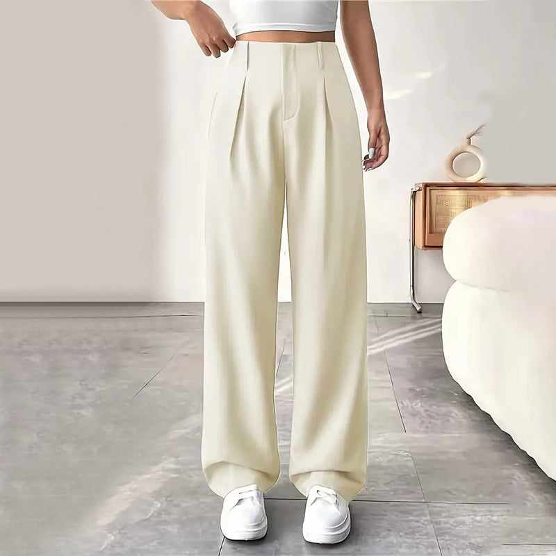 🏆💝New Style✨Women's High Waisted Straight Leg Work Trousers , Smart & Casual Look for Office and Beyond