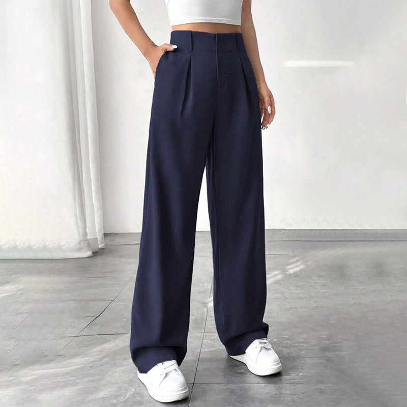 🏆💝New Style✨Women's High Waisted Straight Leg Work Trousers , Smart & Casual Look for Office and Beyond
