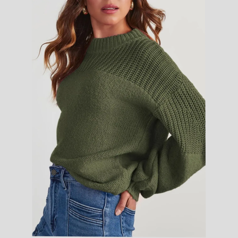 🎁🧥 Women's Loose Fit Long Sleeve Knit Sweater