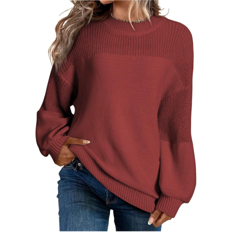🎁🧥 Women's Loose Fit Long Sleeve Knit Sweater