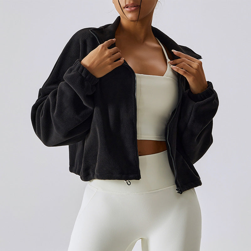 🔥Casual Fuzzy Stand Collar Jacket