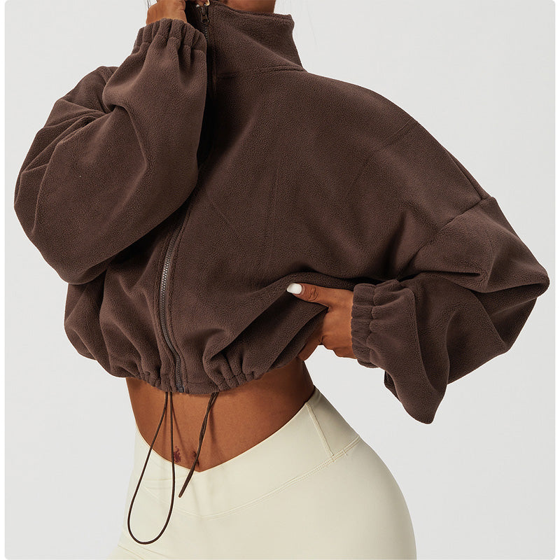🔥Casual Fuzzy Stand Collar Jacket