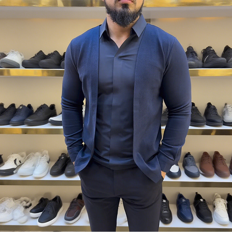 💥Men's Mock Two-Piece Shirt