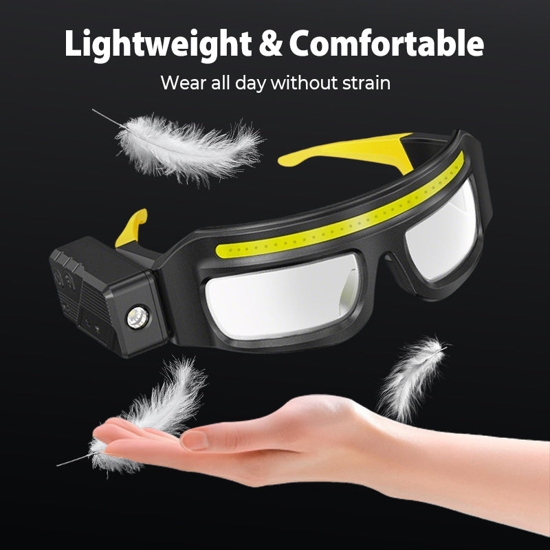 👓 LED Work Light Glasses: Hands-Free, Motion Sensor, 5 Brightness Modes, USB Rechargeable