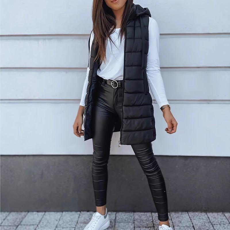🎁💛Women’s Zip-Up Long Puffer Vest